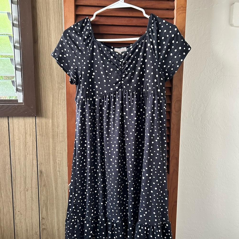 Social Academy Black Polka Dot Top